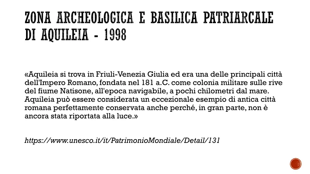 zona archeologica e basilica patriarcale