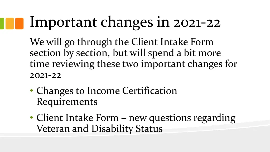 important changes in 2021 22