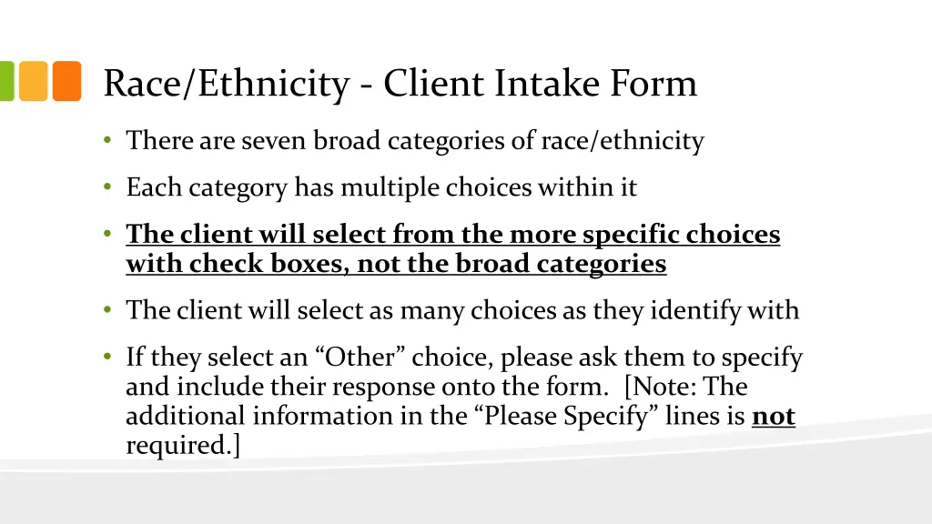 race ethnicity client intake form