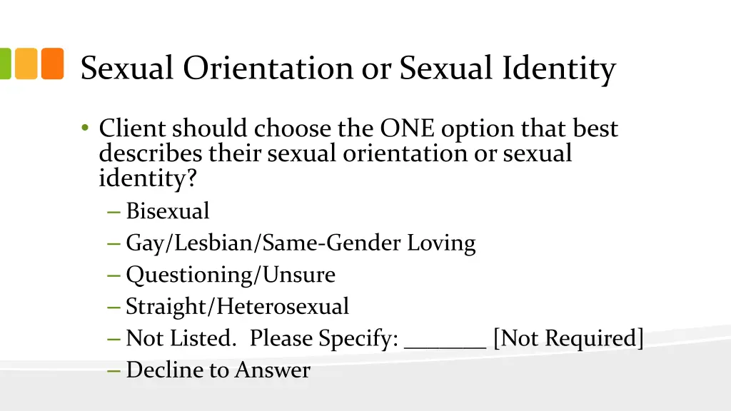 sexual orientation or sexual identity