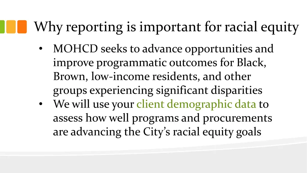 why reporting is important for racial equity