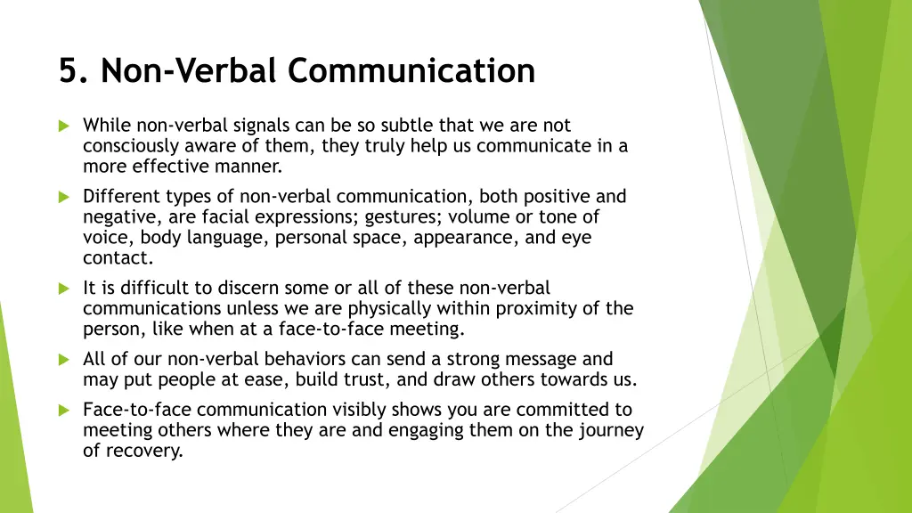 5 non verbal communication