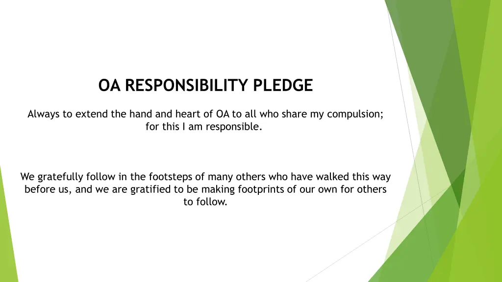 oa responsibility pledge