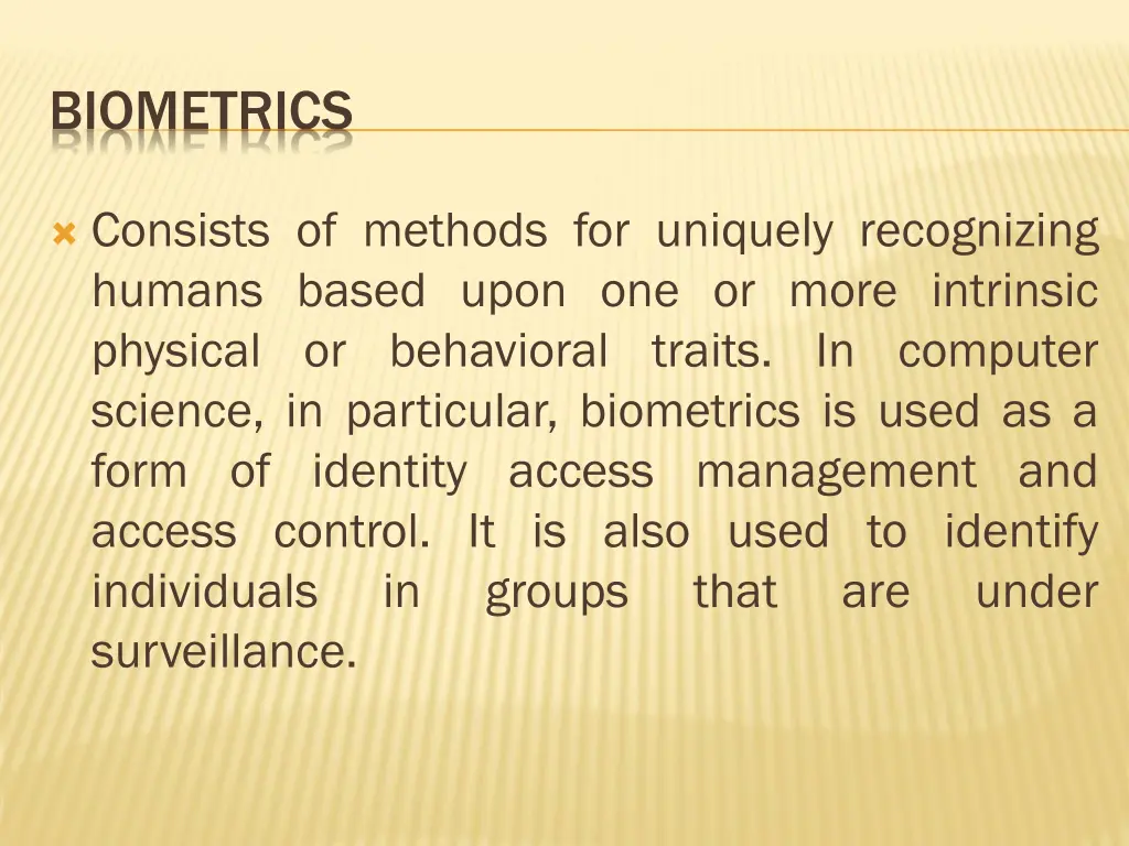 biometrics