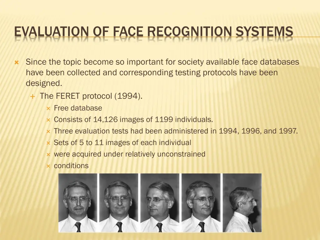 evaluation of face recognition systems