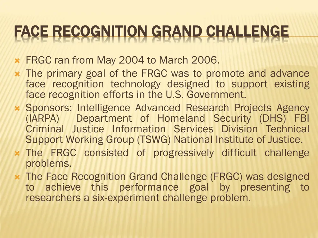 face recognition grand challenge face recognition