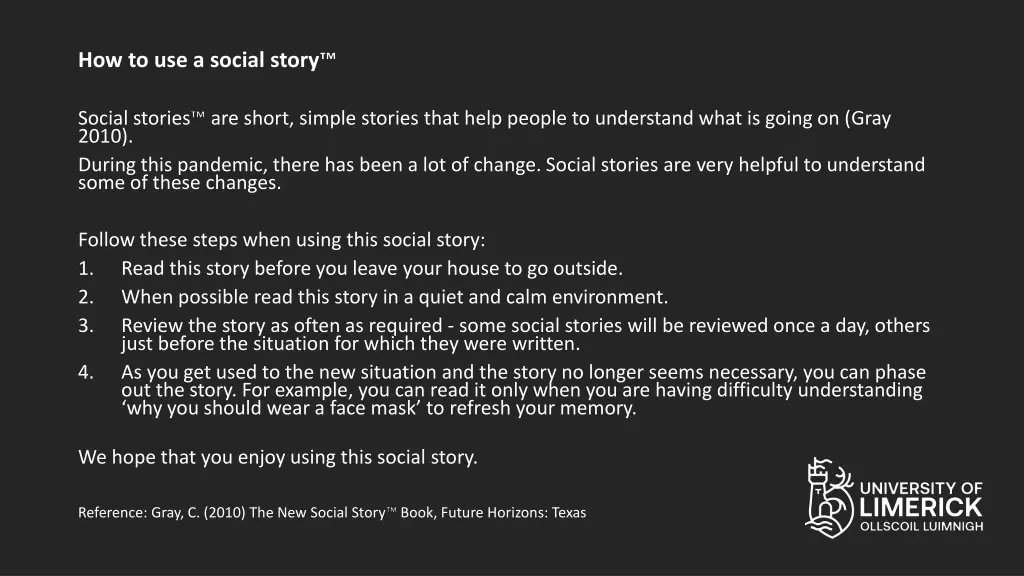 how to use a social story