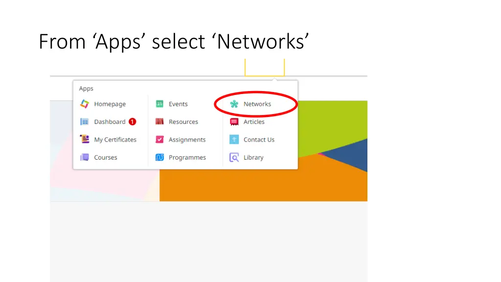 from apps select networks