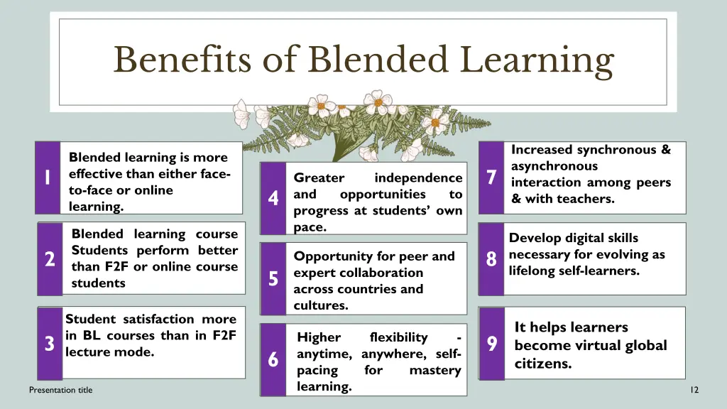 benefits of blended learning