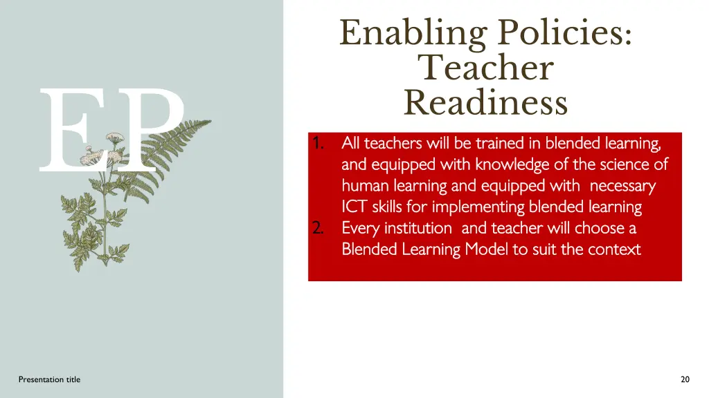 enabling policies teacher readiness all teachers