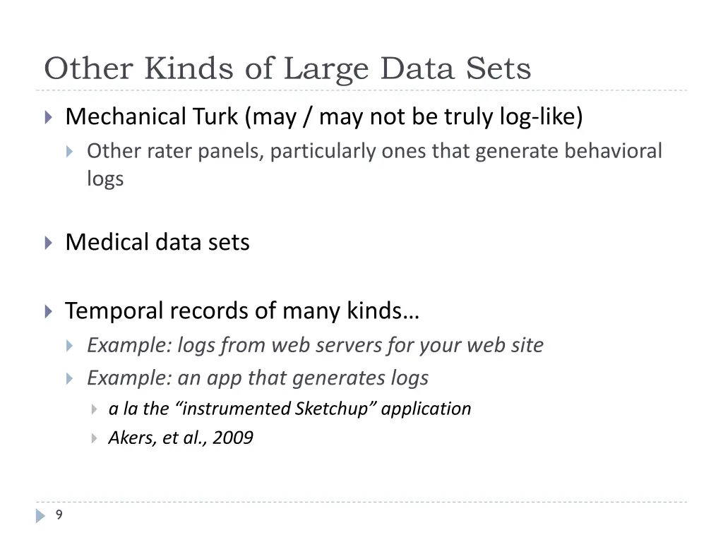 other kinds of large data sets