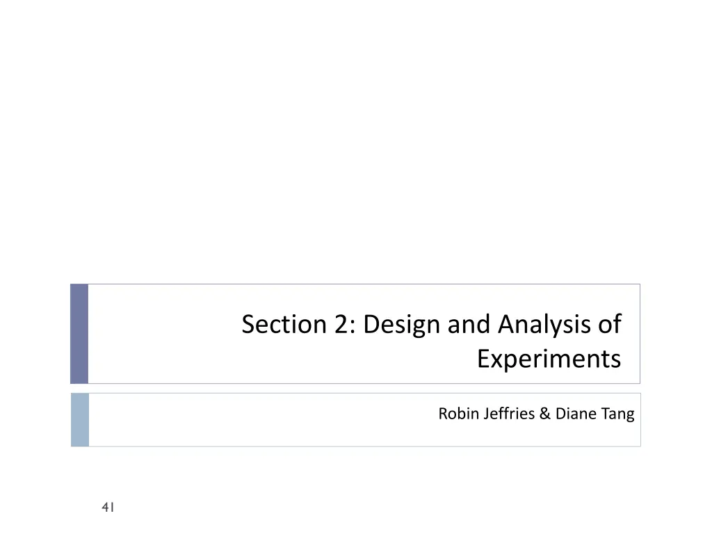 section 2 design and analysis of