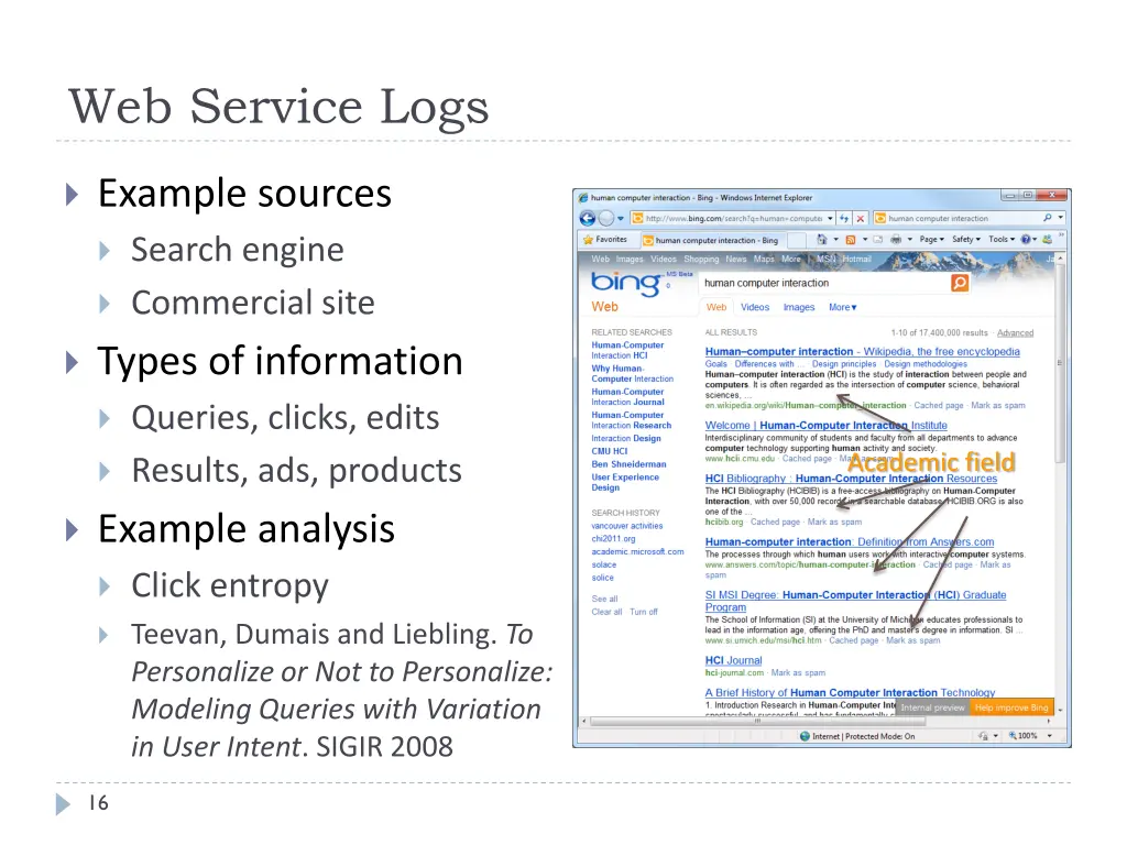 web service logs