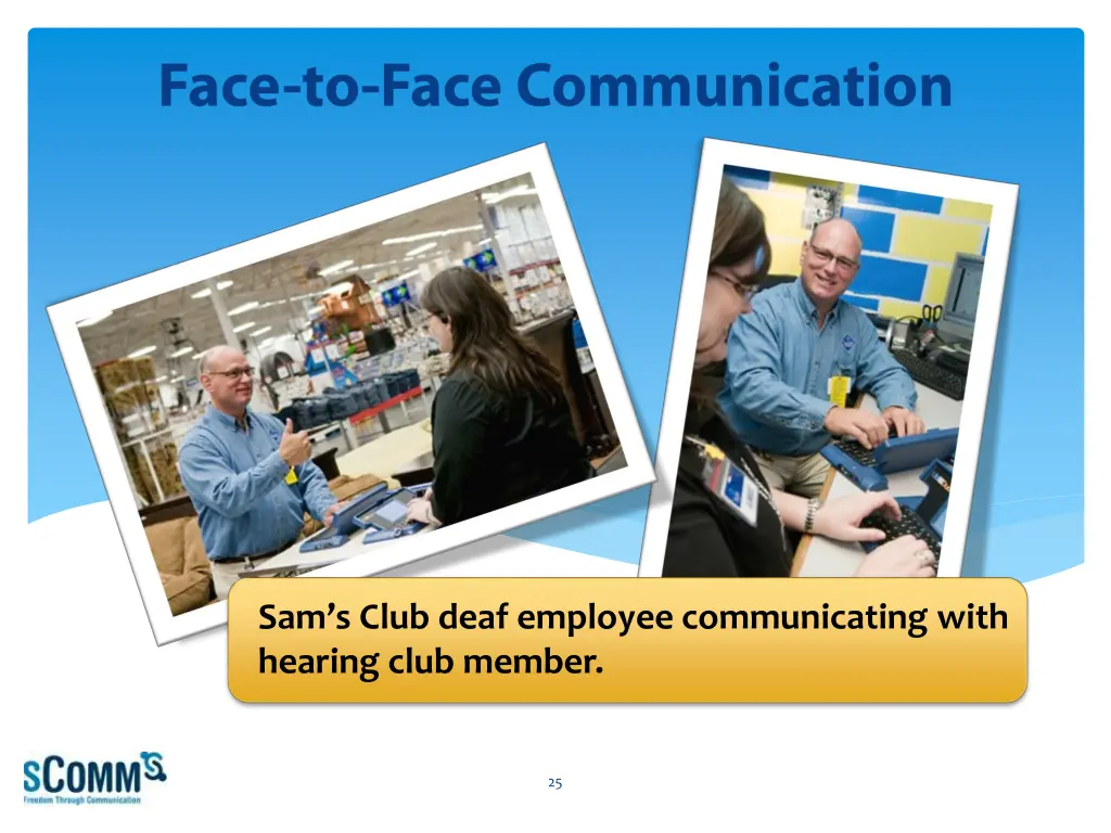 sam s club deaf employee communicating with