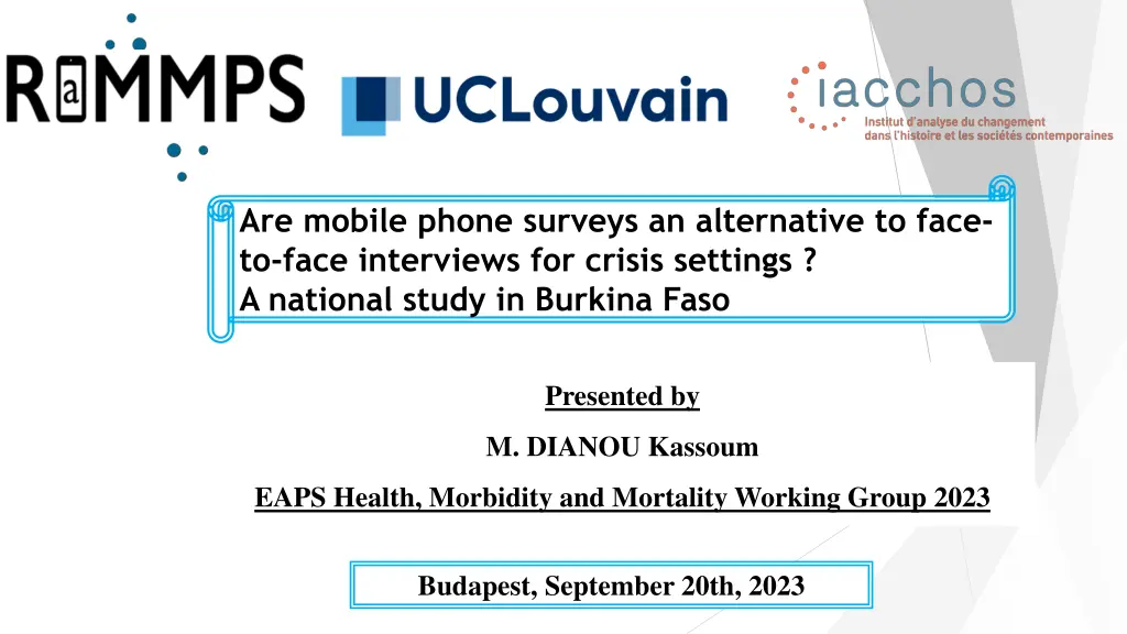 are mobile phone surveys an alternative to face 1