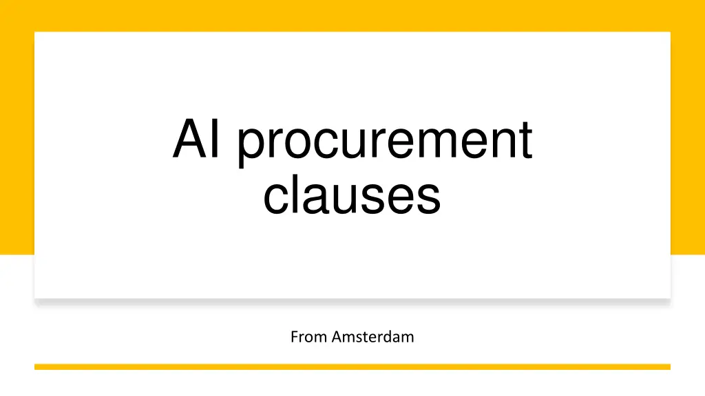 ai procurement clauses