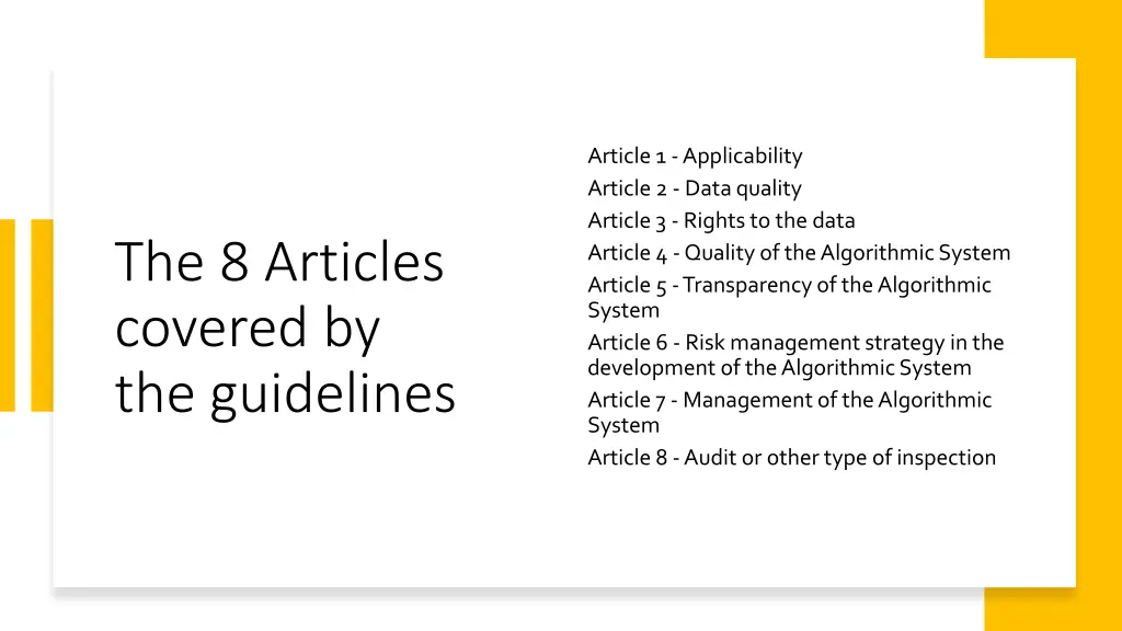 article 1 applicability article 2 data quality