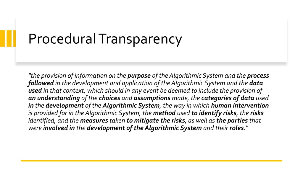 procedural transparency