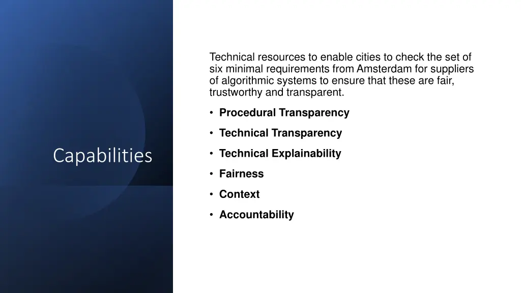 technical resources to enable cities to check