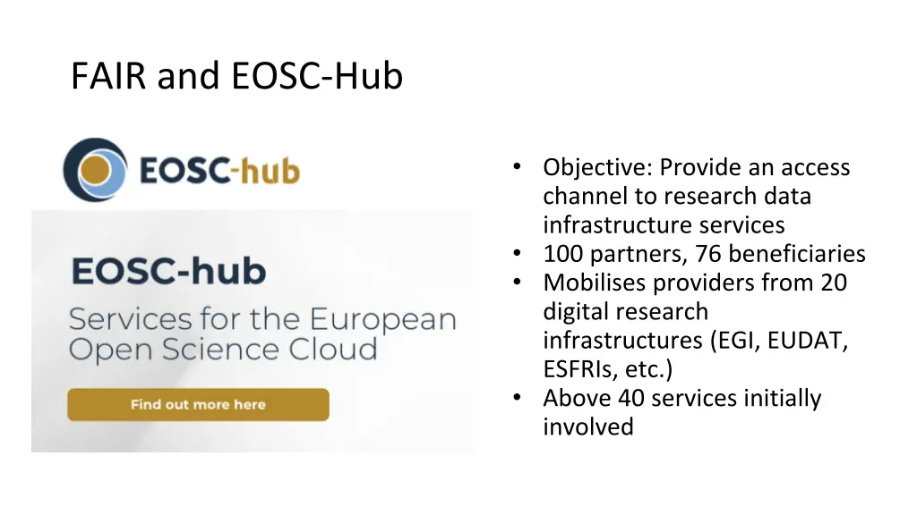 fair and eosc hub