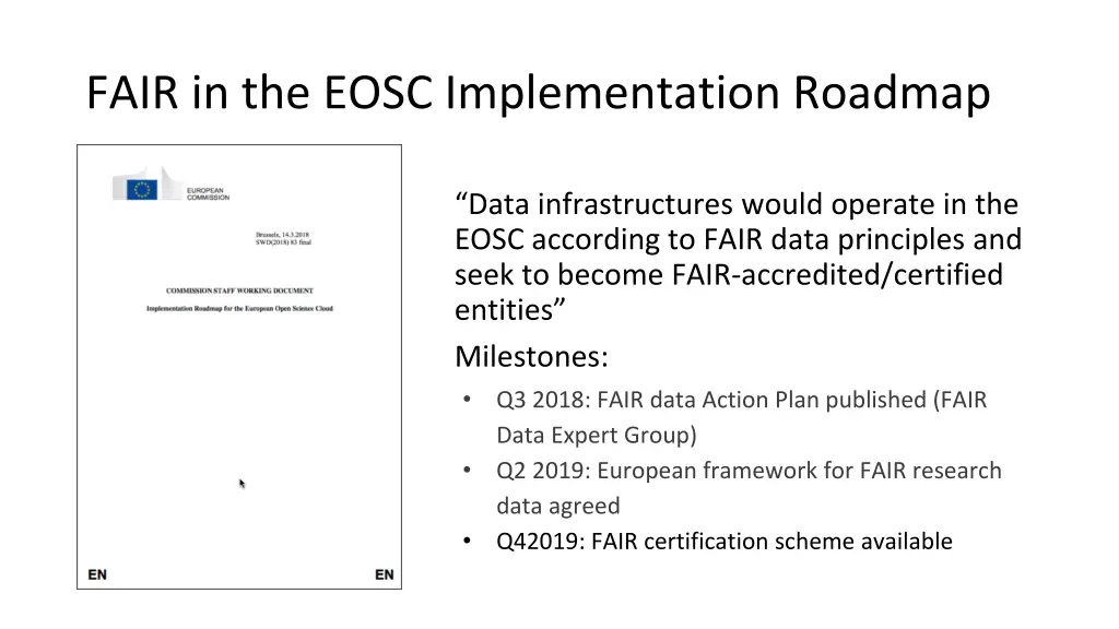 fair in the eosc implementation roadmap