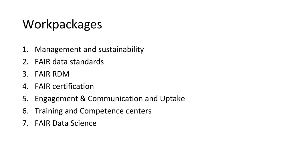 workpackages