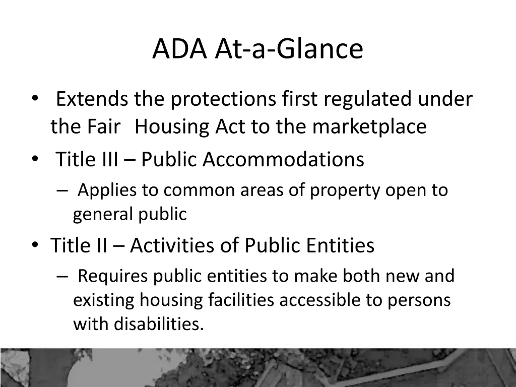 ada at a glance