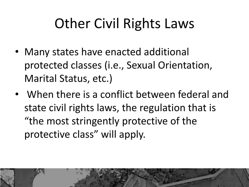 other civil rights laws