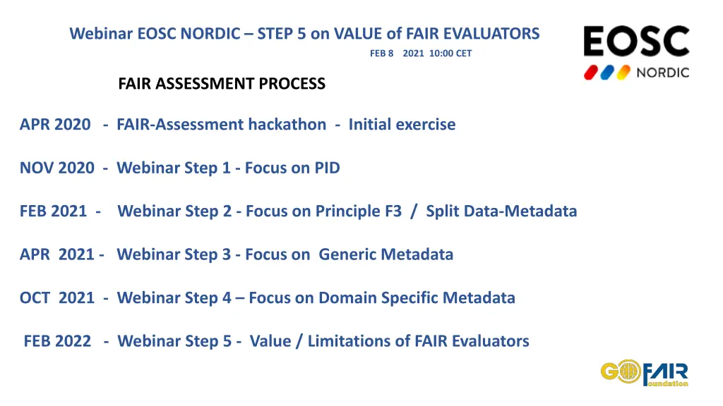 webinar eosc nordic step 5 on value of fair 1