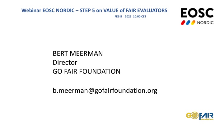 webinar eosc nordic step 5 on value of fair