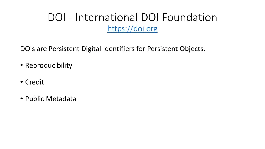 doi international doi foundation https doi org