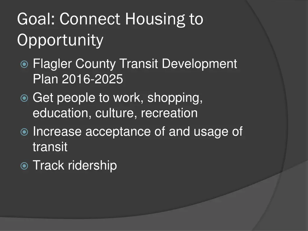 goal connect housing to opportunity