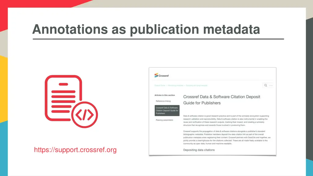 annotations as publication metadata