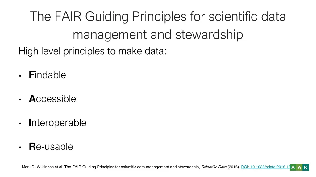 the fair guiding principles for scientific data