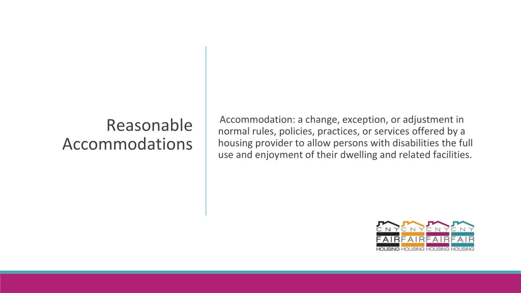 accommodation a change exception or adjustment