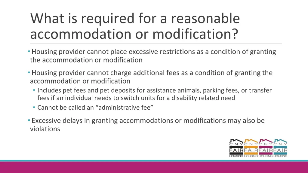 what is required for a reasonable accommodation 2