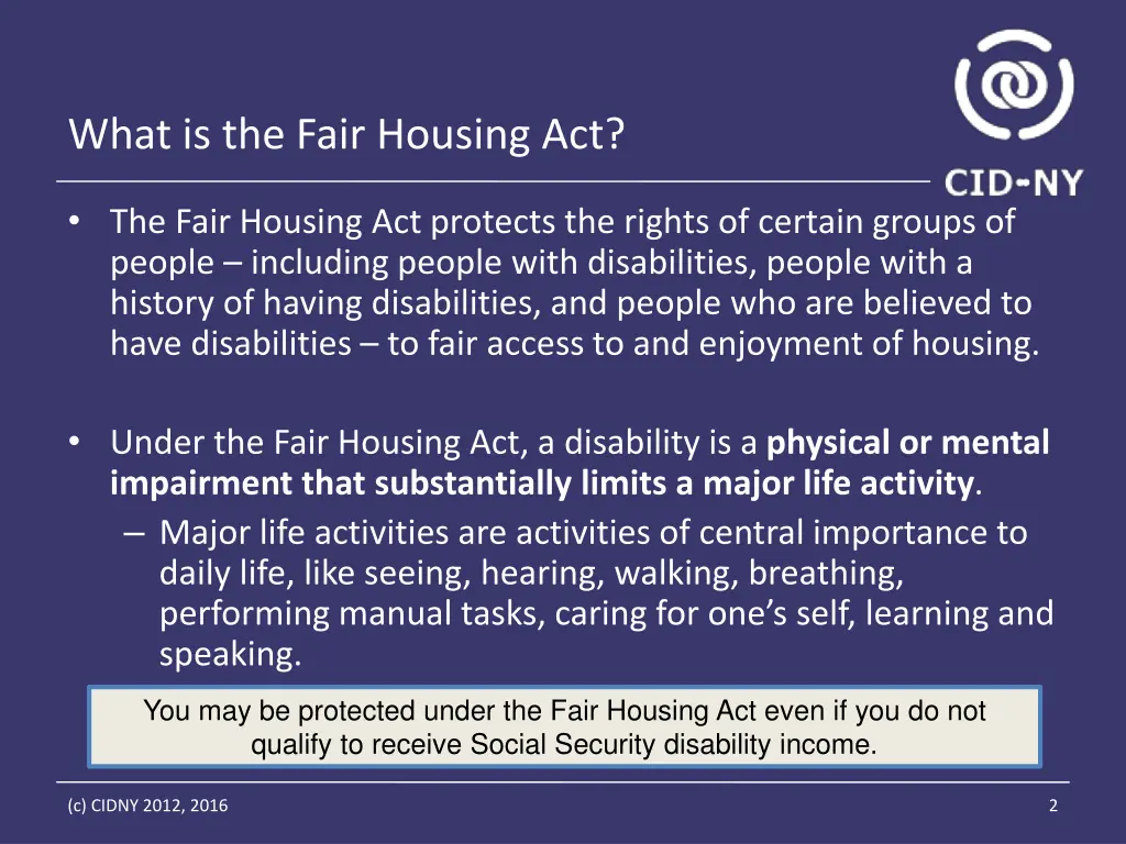 what is the fair housing act