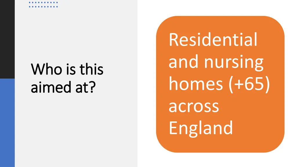 residential and nursing homes 65 across england