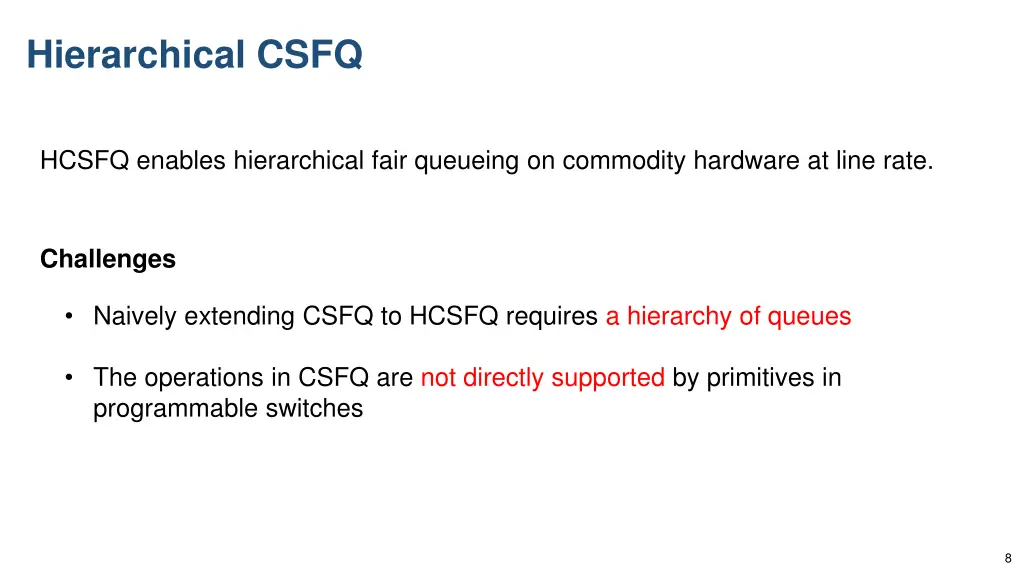 hierarchical csfq