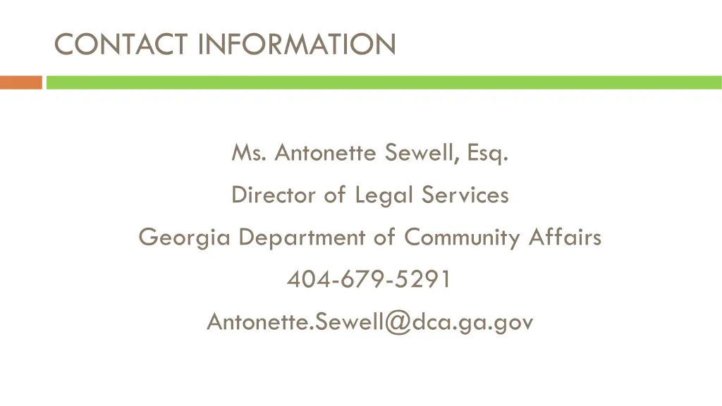 contact information