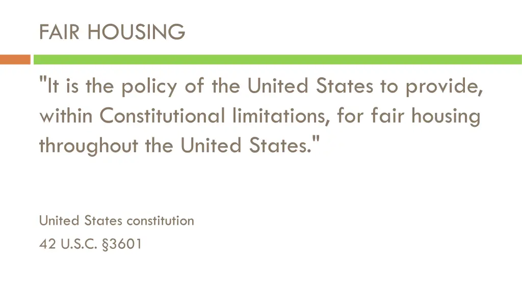 fair housing