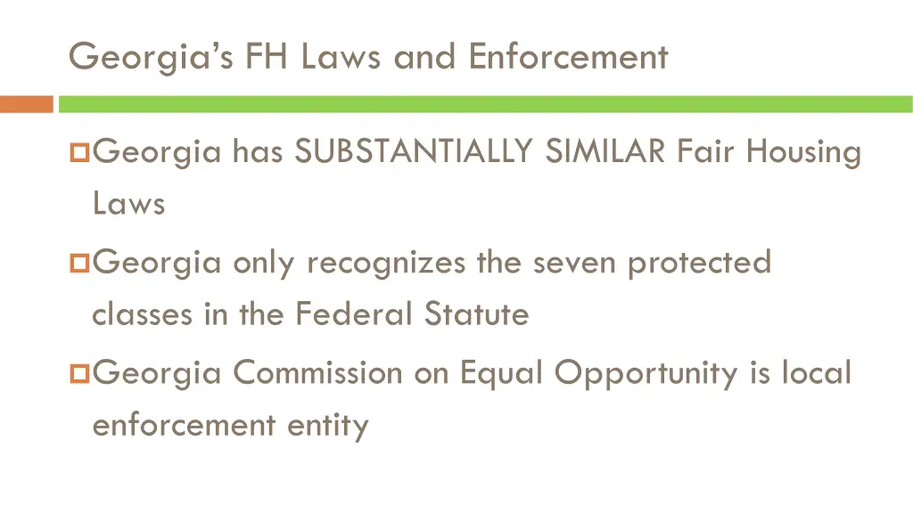 georgia s fh laws and enforcement