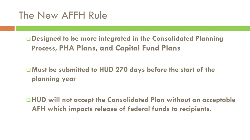 the new affh rule 1