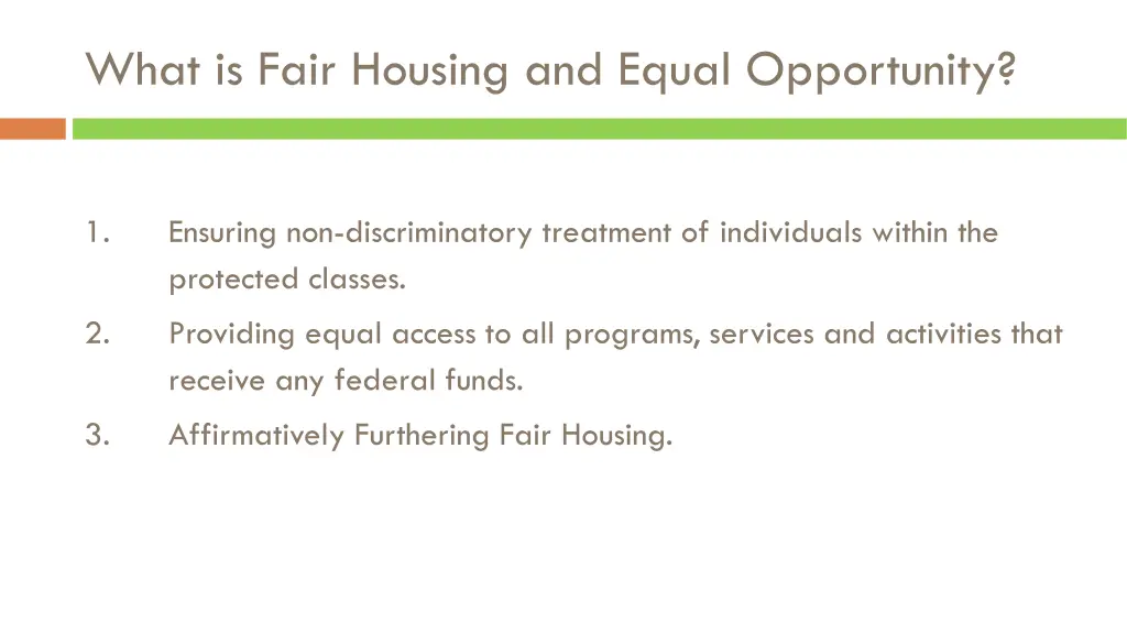 what is fair housing and equal opportunity