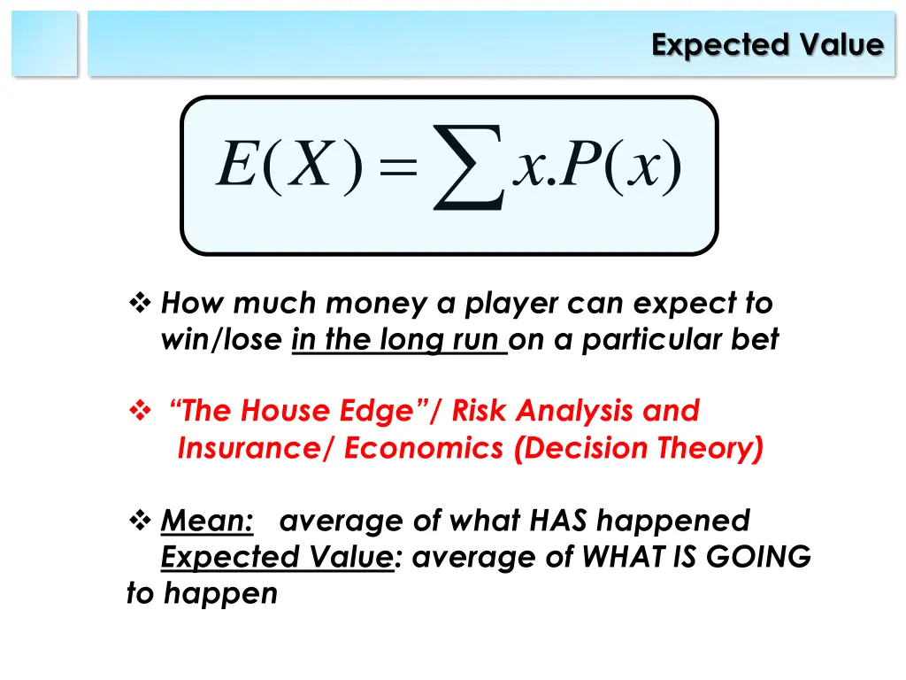 expected value