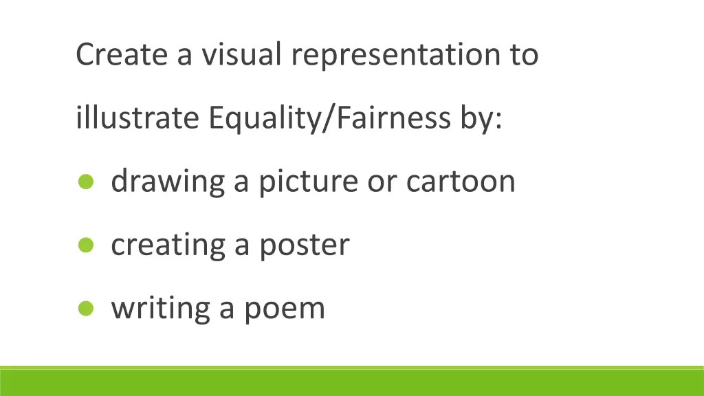 create a visual representation to