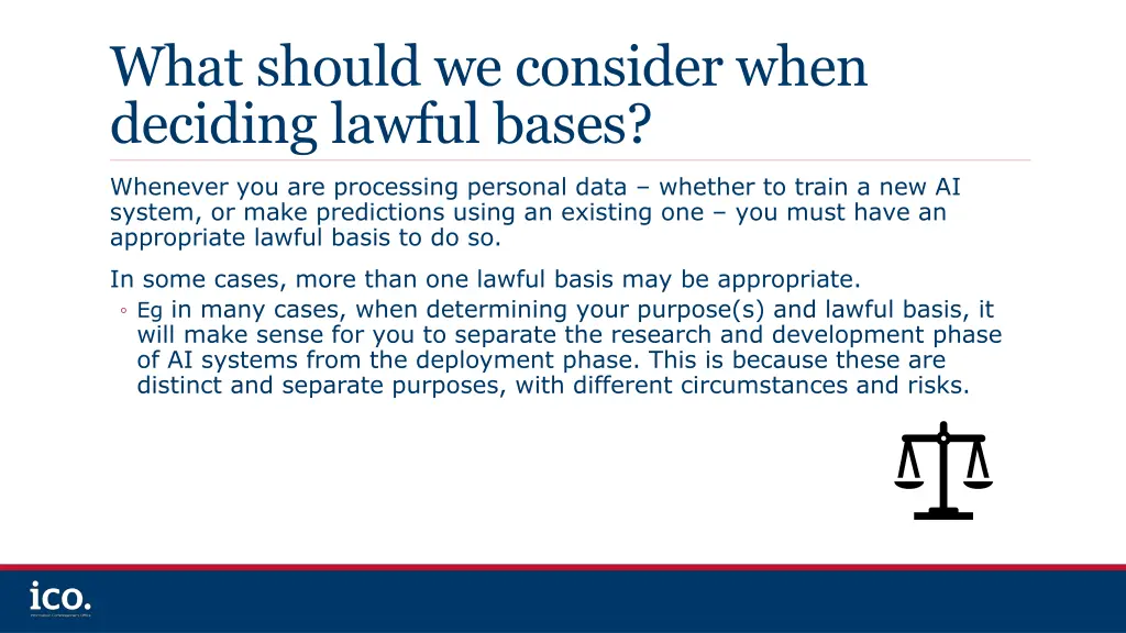 what should we consider when deciding lawful bases