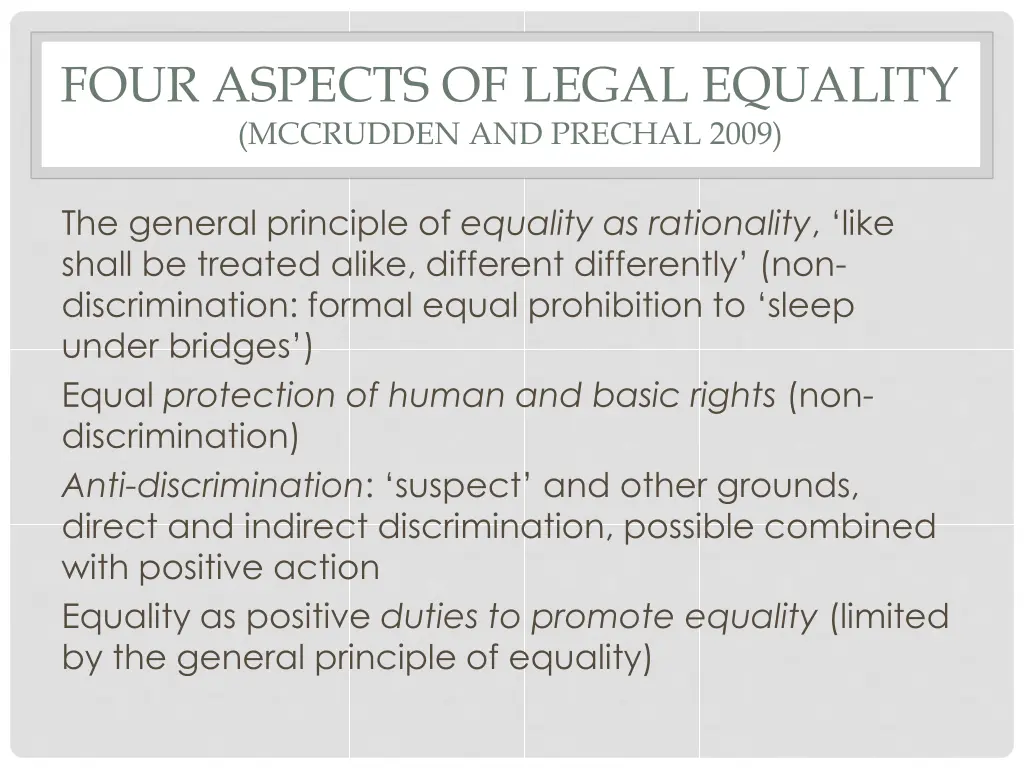 four aspects of legal equality mccrudden