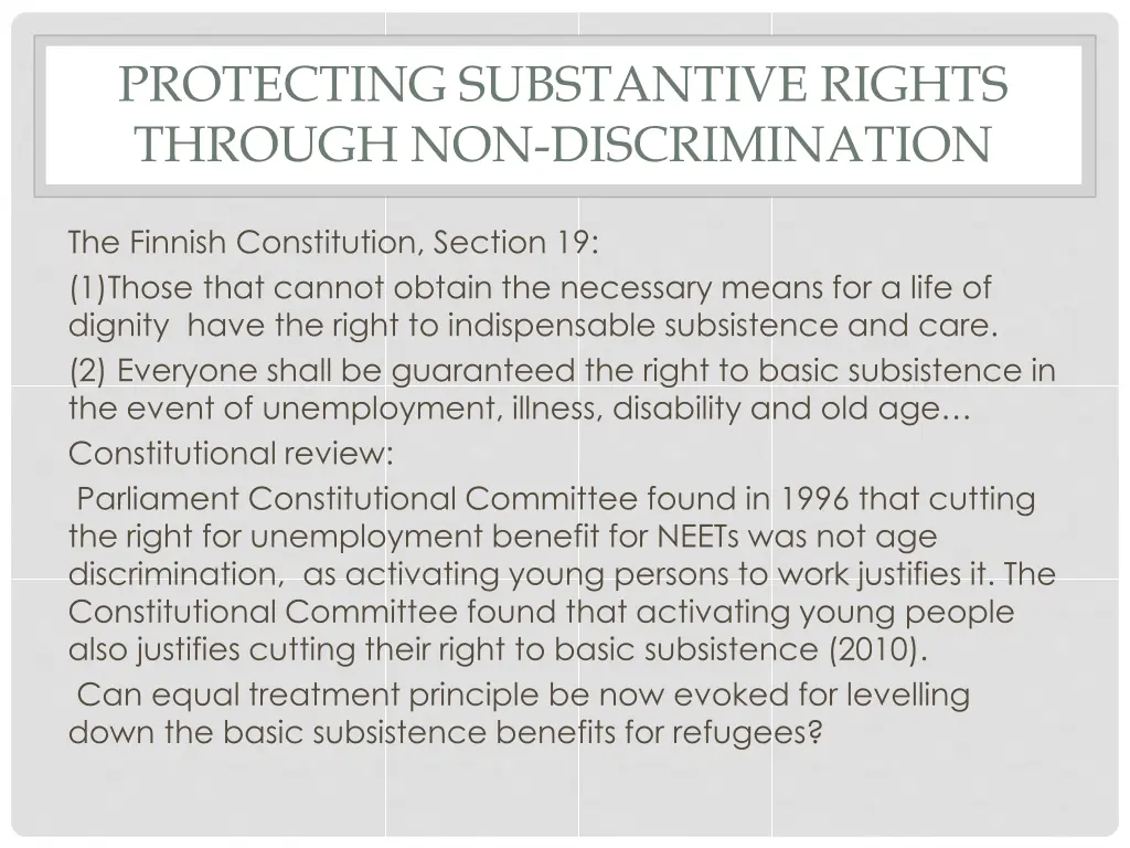 protecting substantive rights through