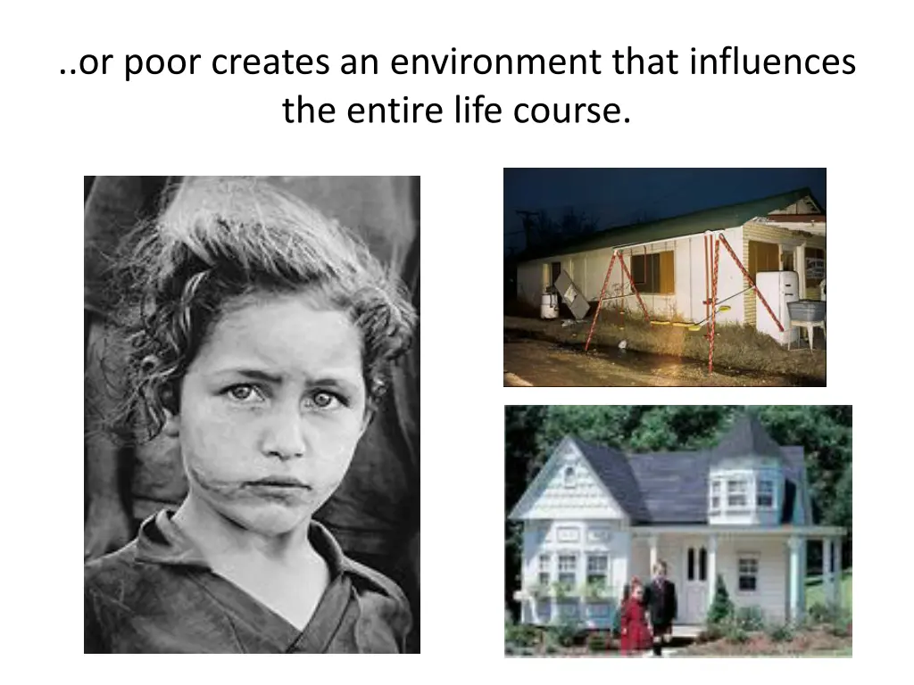 or poor creates an environment that influences